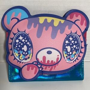 Gloomy Bear x Yurie Sekiya glittery puffy zip wallet. NWOT